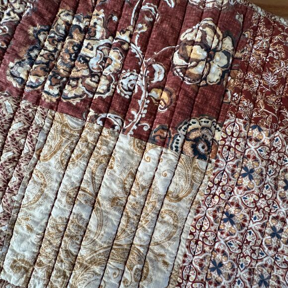 Linden Street Westgrove Burnt Henna Quilted Patchwork Standard Pillow Sham Set - Picture 6 of 8